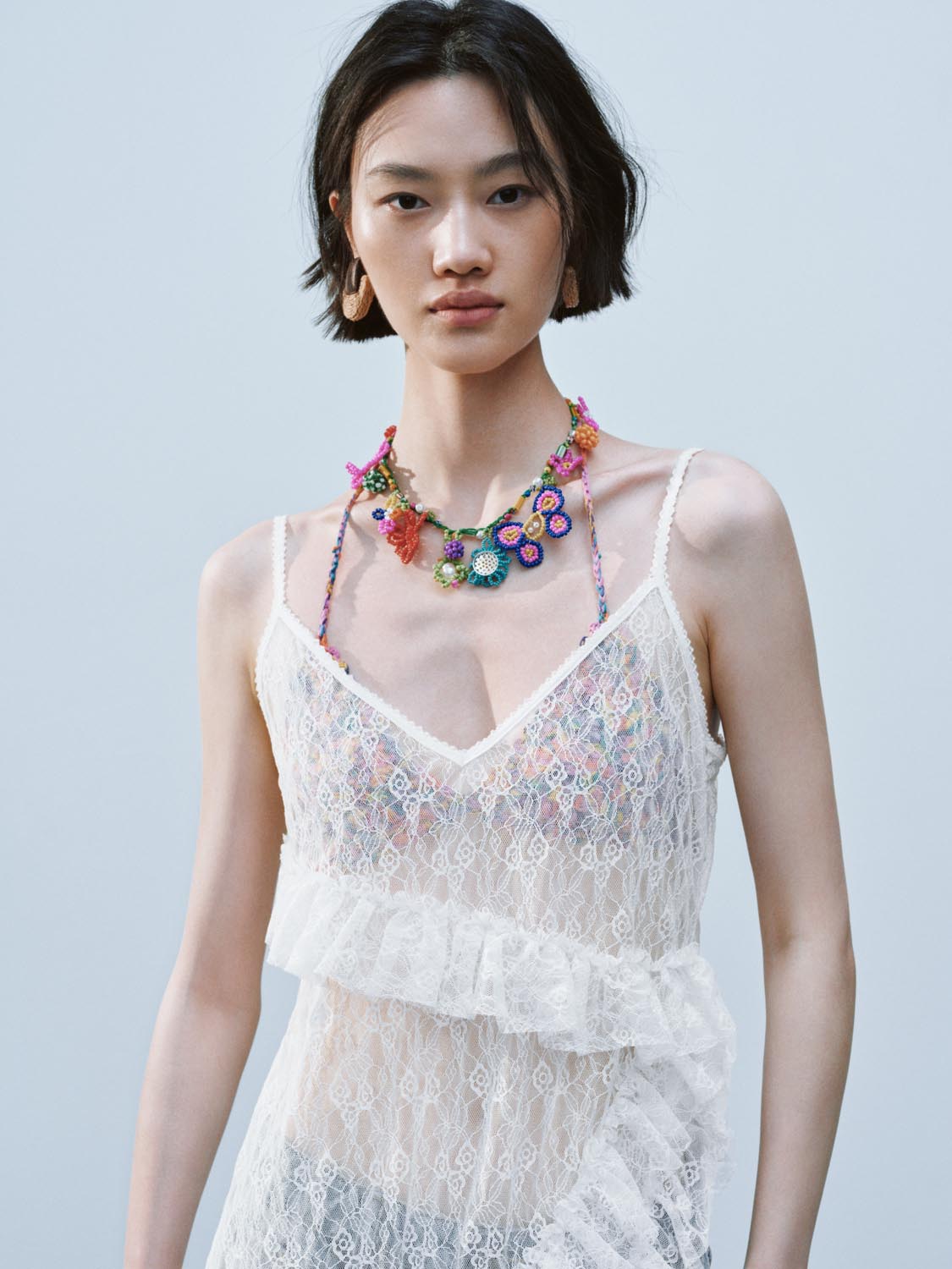 Camisole Frilled Straight Dresses