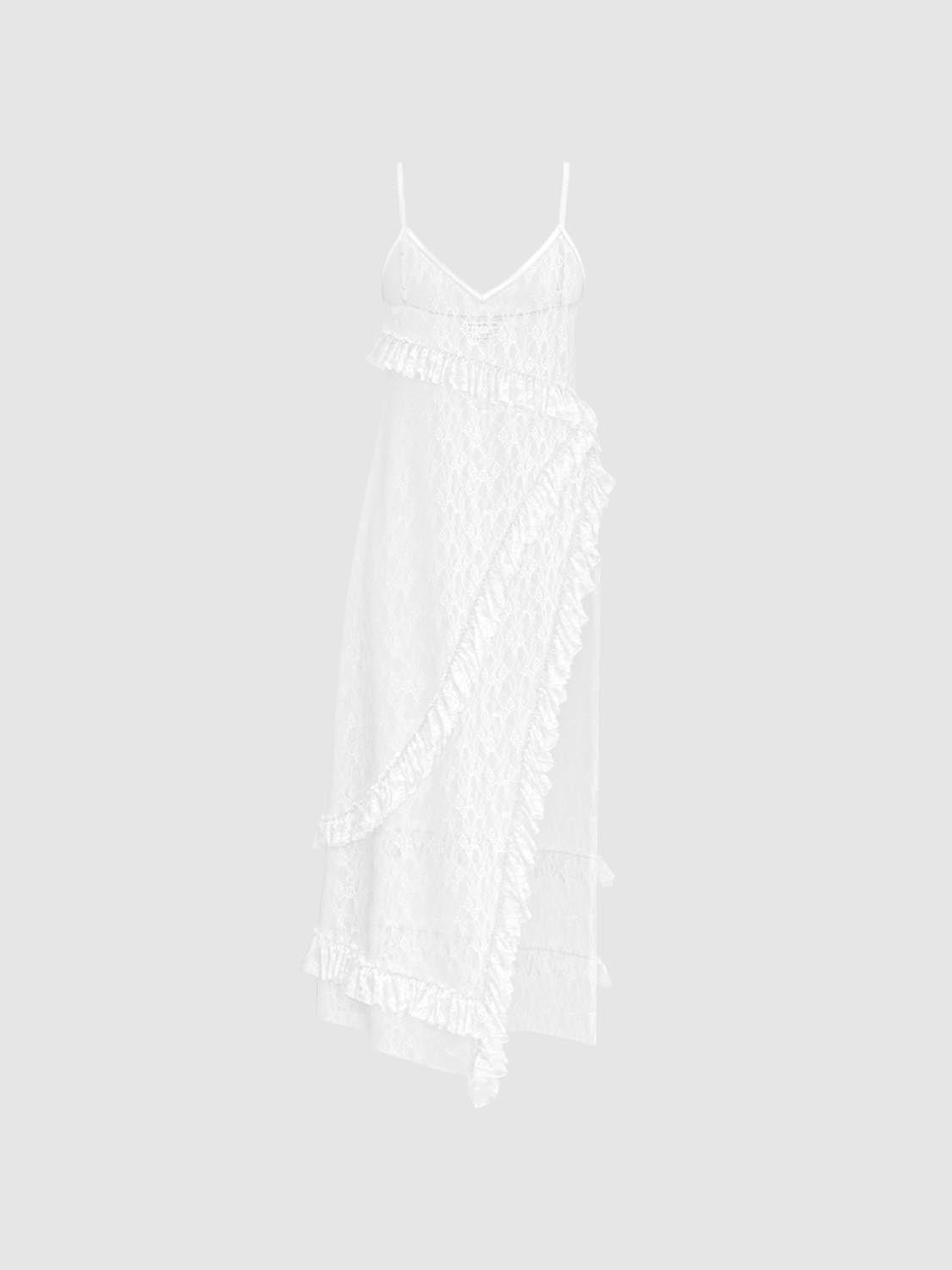 Camisole Frilled Straight Dresses