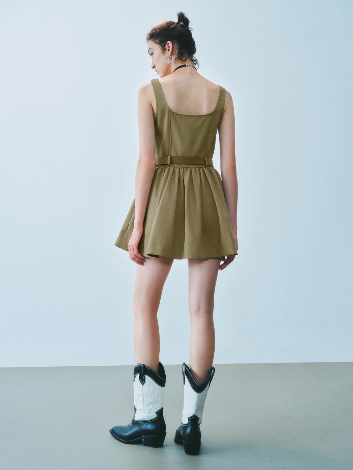 Wide Strap A-Line Mini Dresses