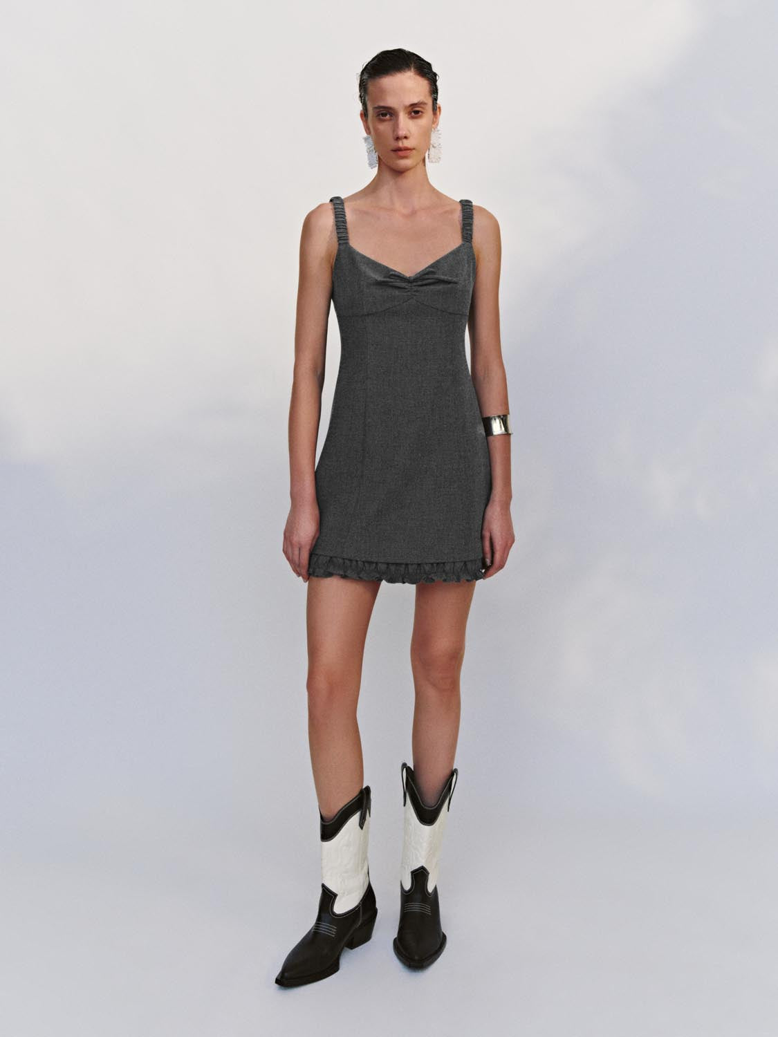 Lettuce Trim A-Line Mini Dresses