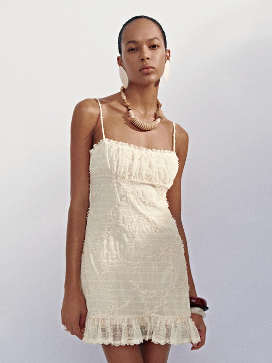 Ruffle Camisole A-Line Dresses