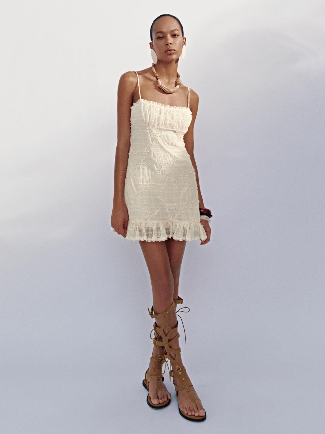 Ruffle Camisole A-Line Dresses