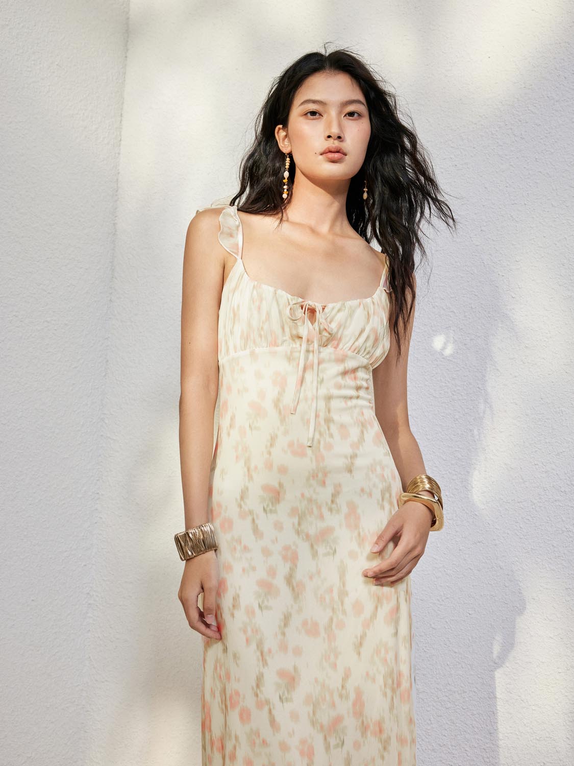 Floral A-Line Maxi Dresses