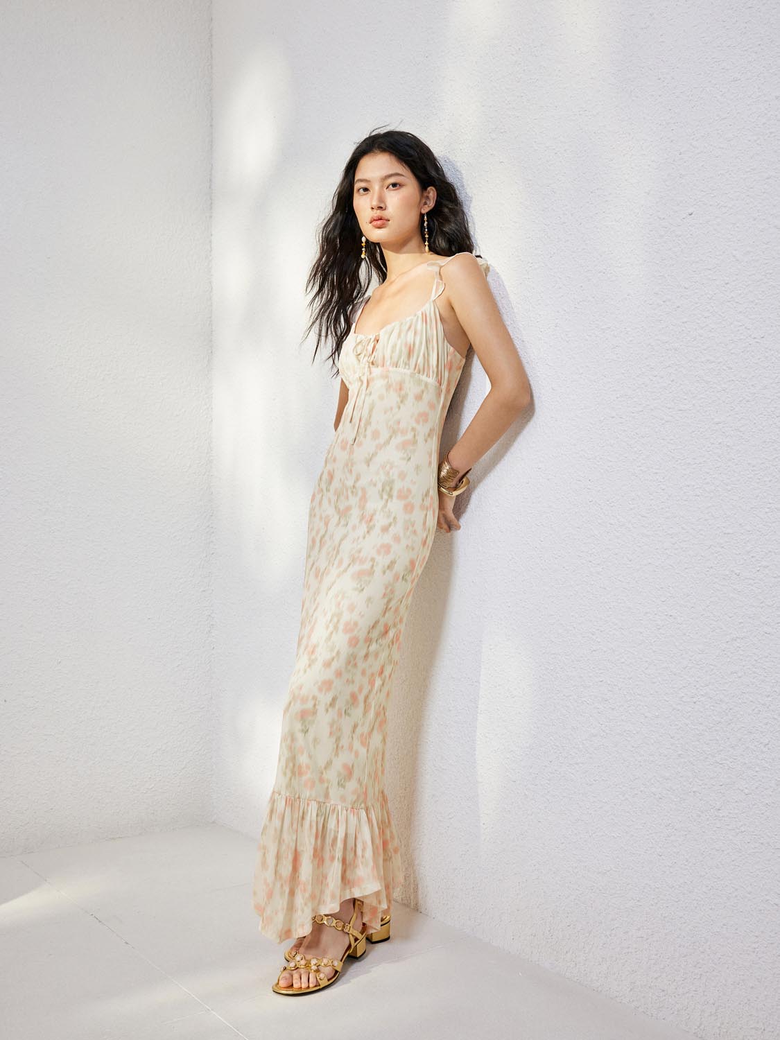 Floral A-Line Maxi Dresses