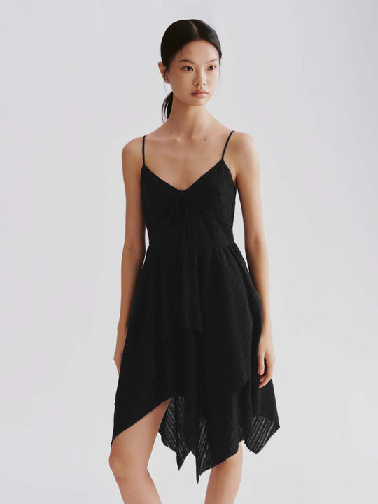 Strappy Check A-Line Midi Dresses