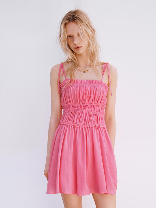 Viscose Lightweight Spaghetti-Strap Dress