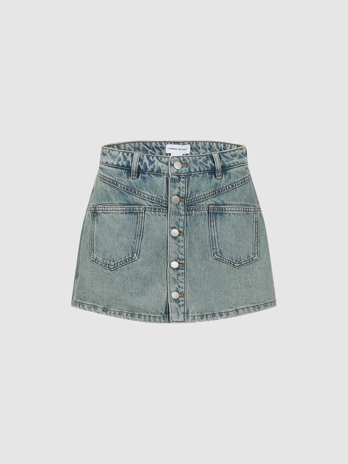 Front Pocket Denim Shorts