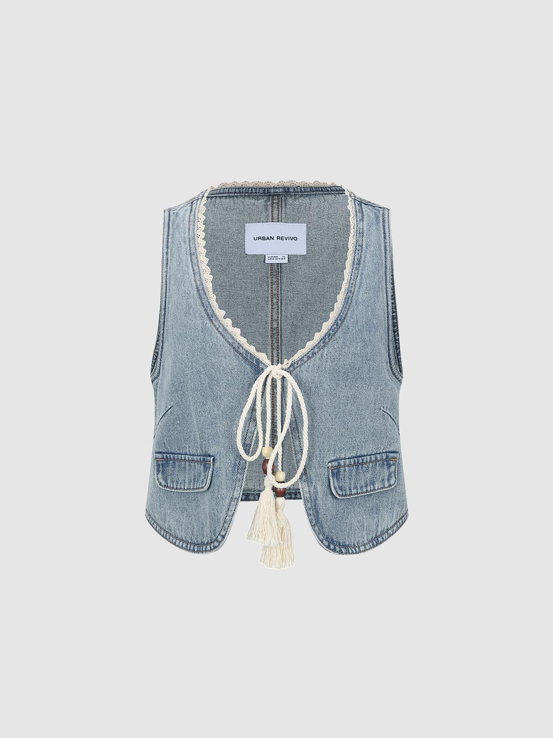 Denim Lace Up Front Jackets