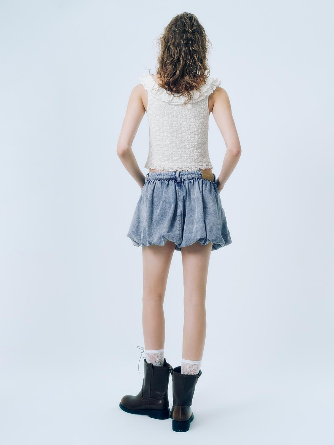 Denim Balloon Skirts