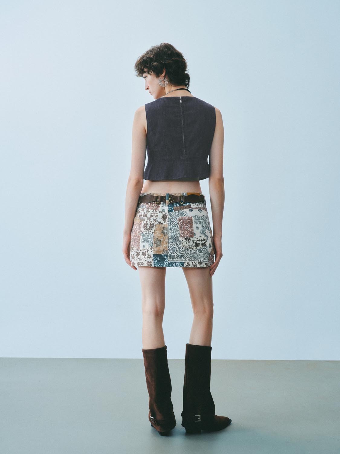 Denim Cropped Tops