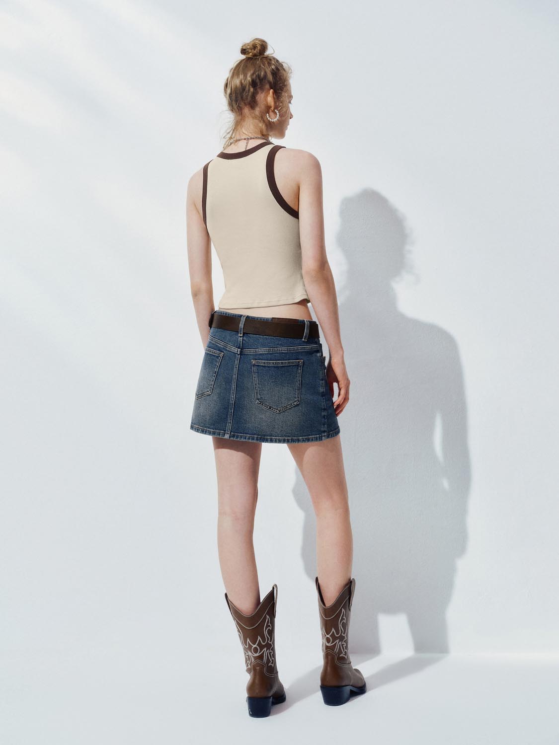 Denim Mini Skirts
