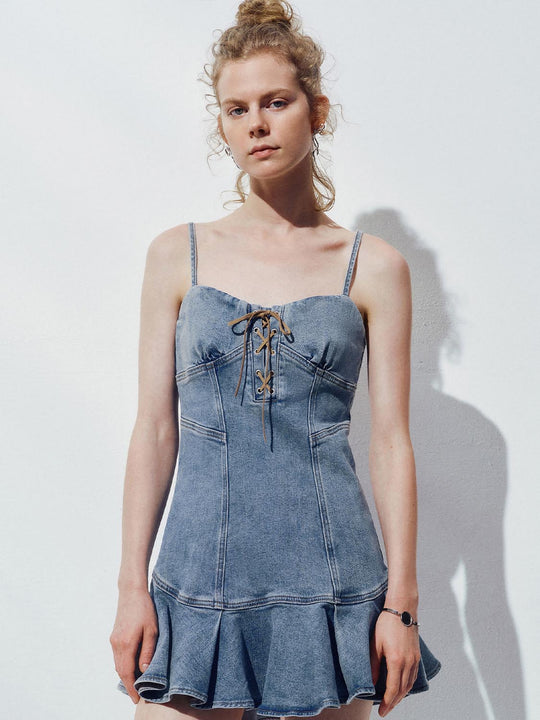 Denim Camisole Mini Dresses