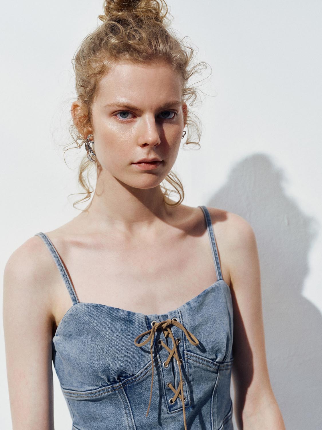 Denim Camisole Mini Dresses