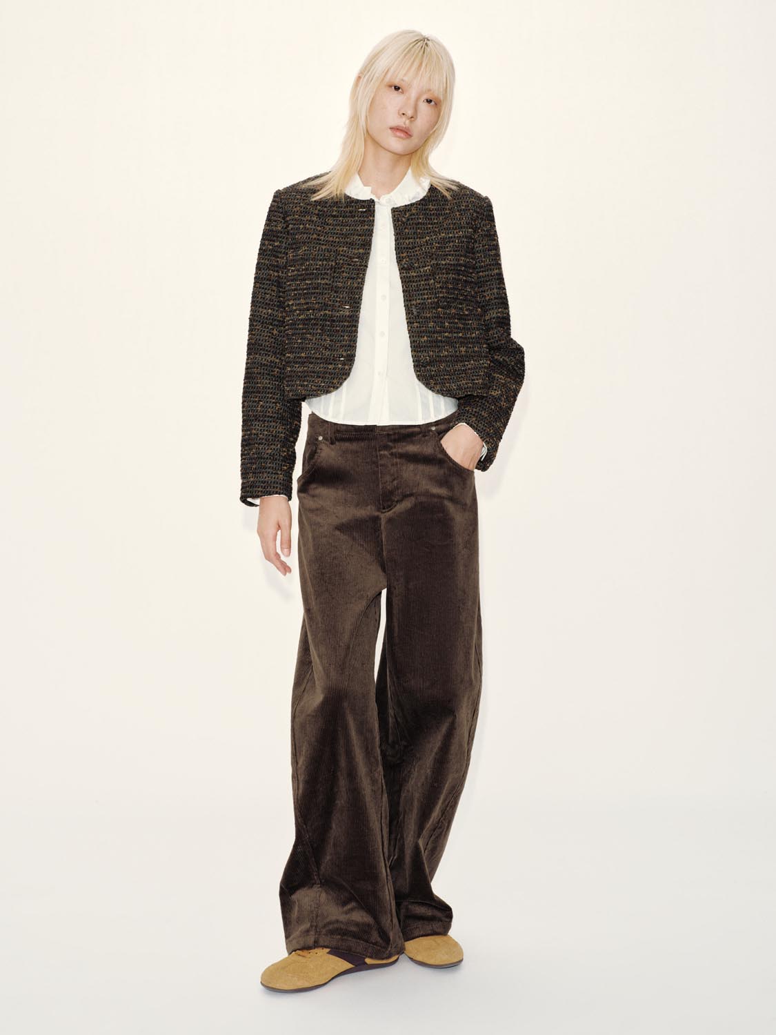 Ruffle Neck Denim Jackets