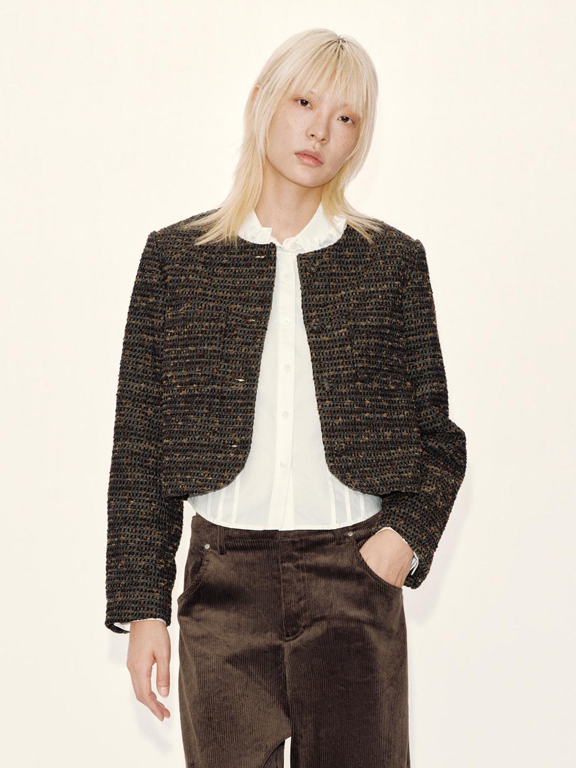 Ruffle Neck Denim Jackets