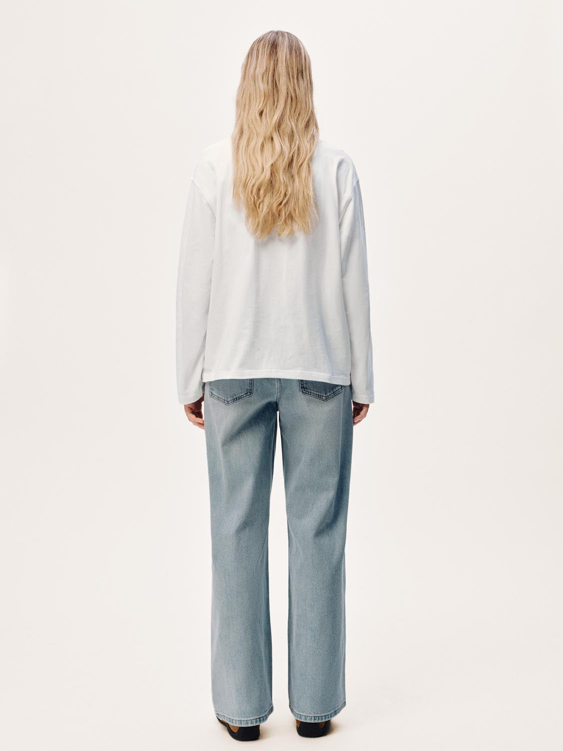 Bow Detail Wide Leg Jeans