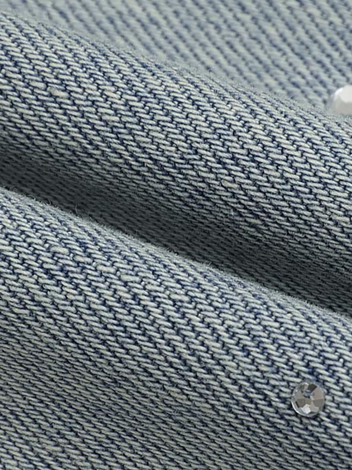 Bow Detail Wide Leg Jeans