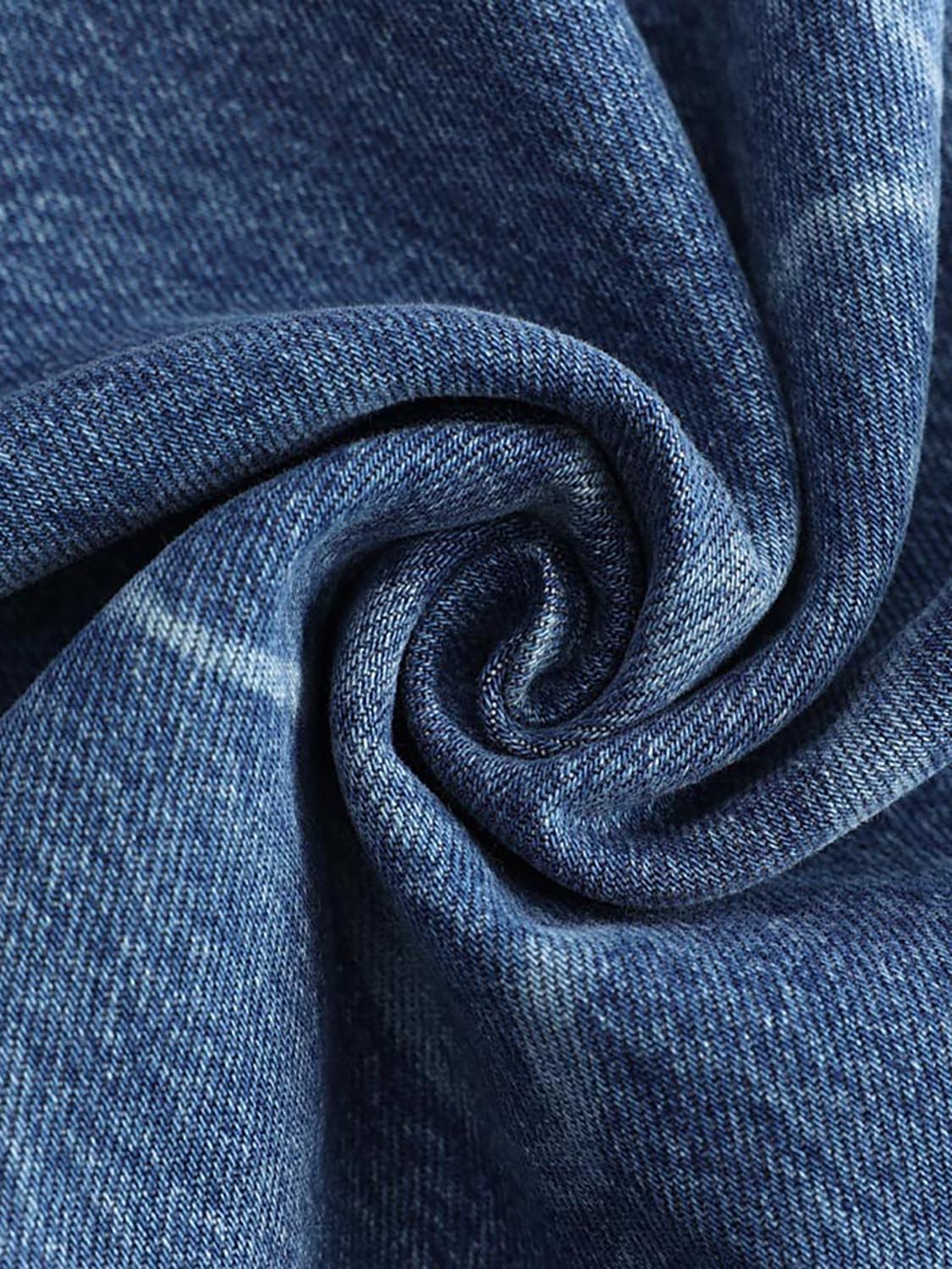 Bow Printed Wide Leg Jeans