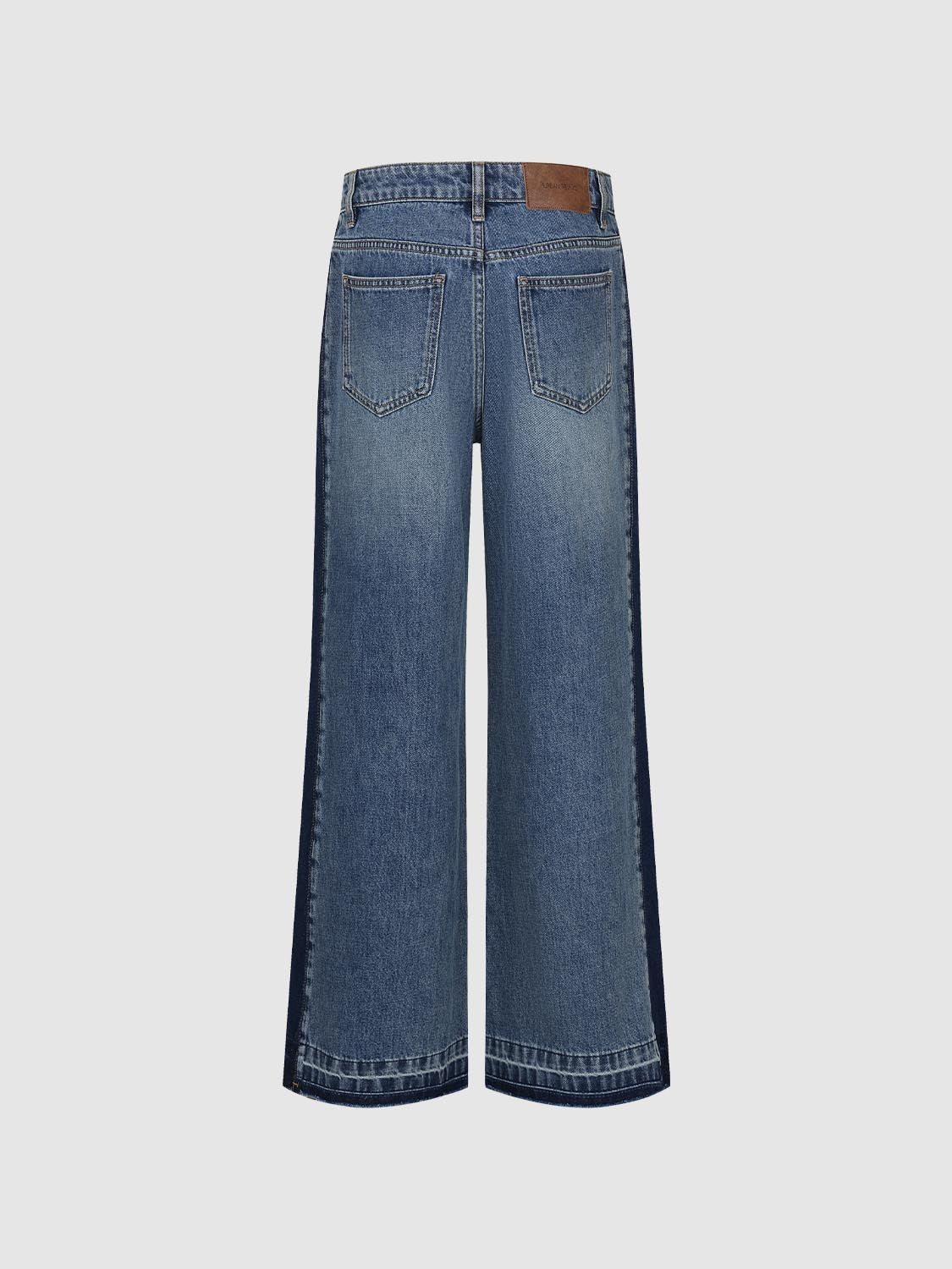 Contrast Flare Leg Jeans