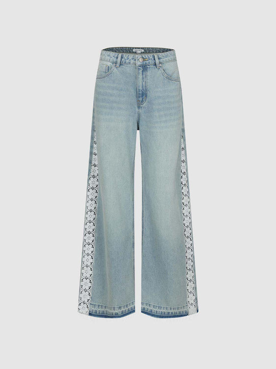 100% Cotton Medium Thickness Non-Stretch Fabric Exclusive Decoration Detail Jeans