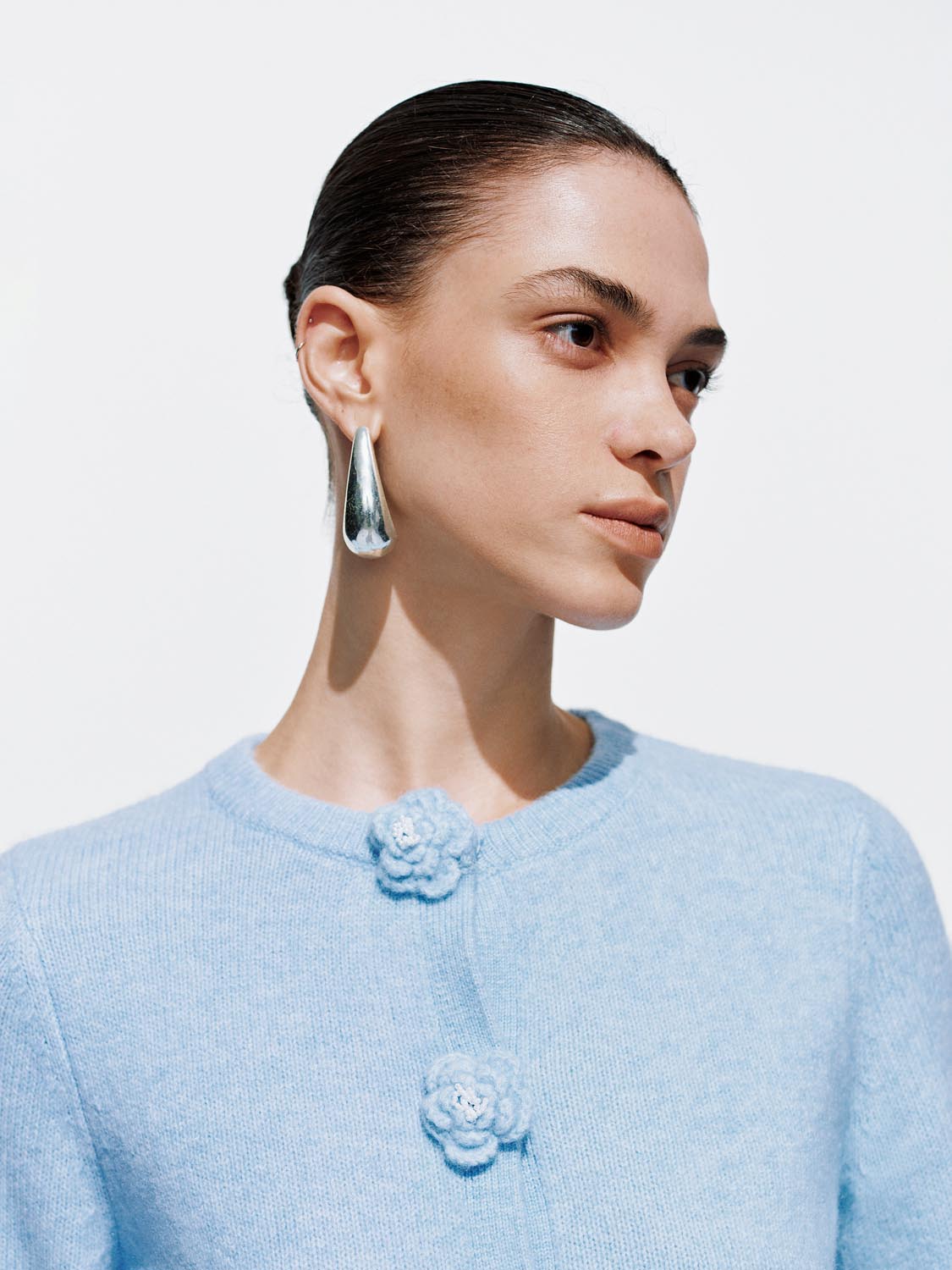 Floral Button Knitted Cardigans