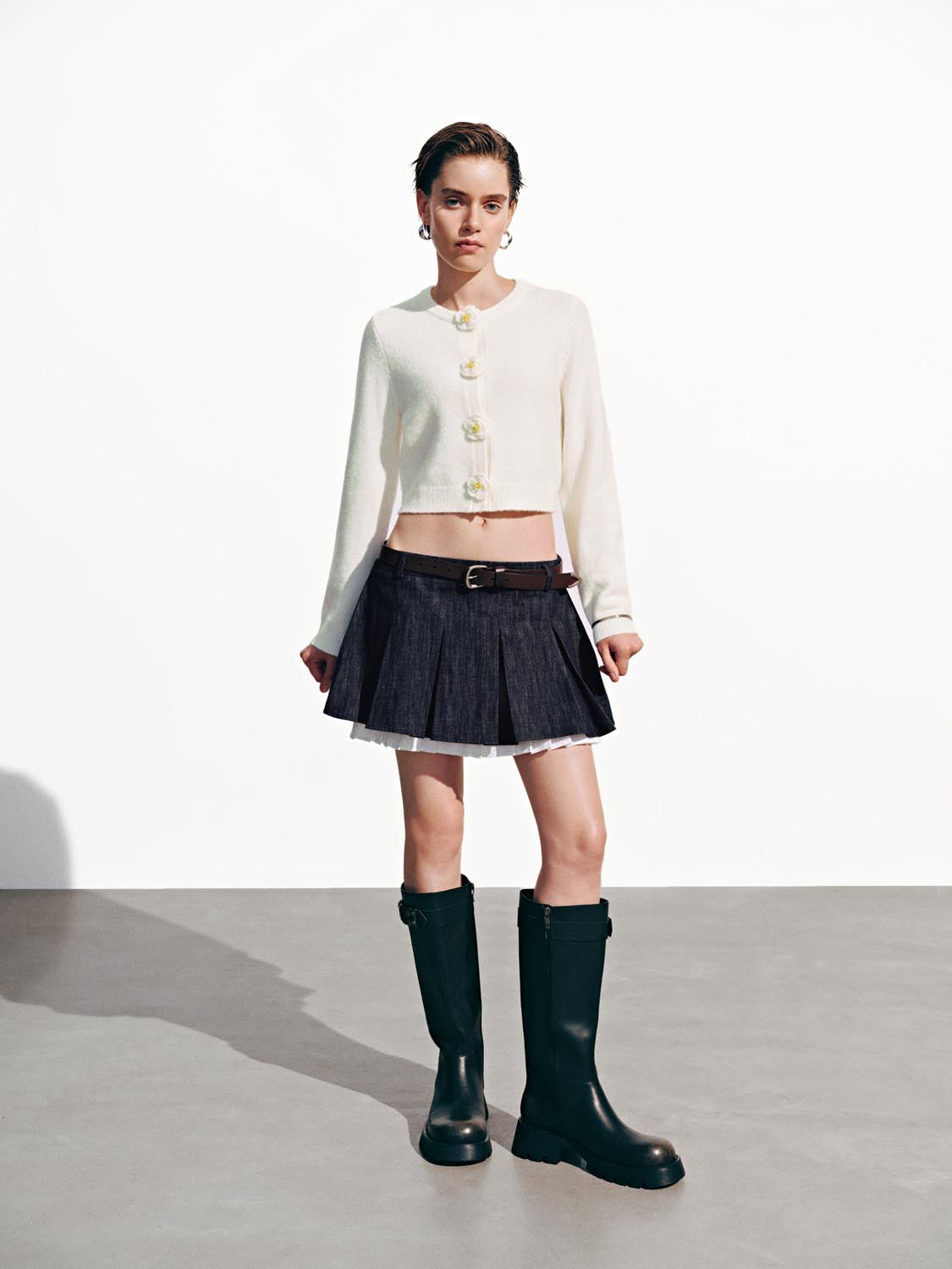 Floral Button Knitted Cardigans