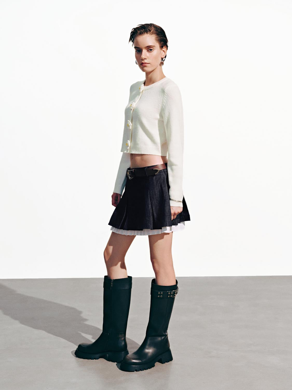 Floral Button Knitted Cardigans