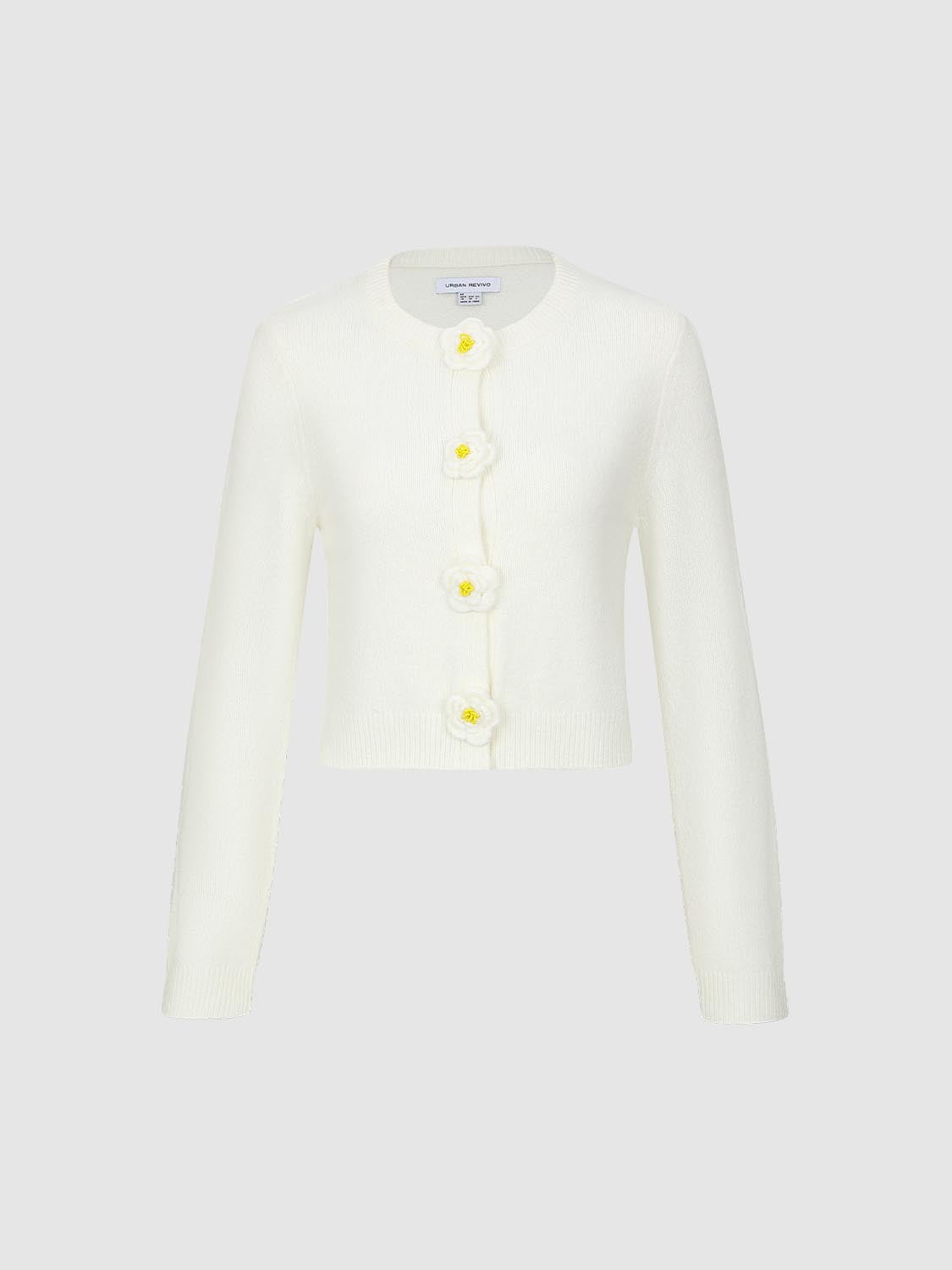 Floral Button Knitted Cardigans