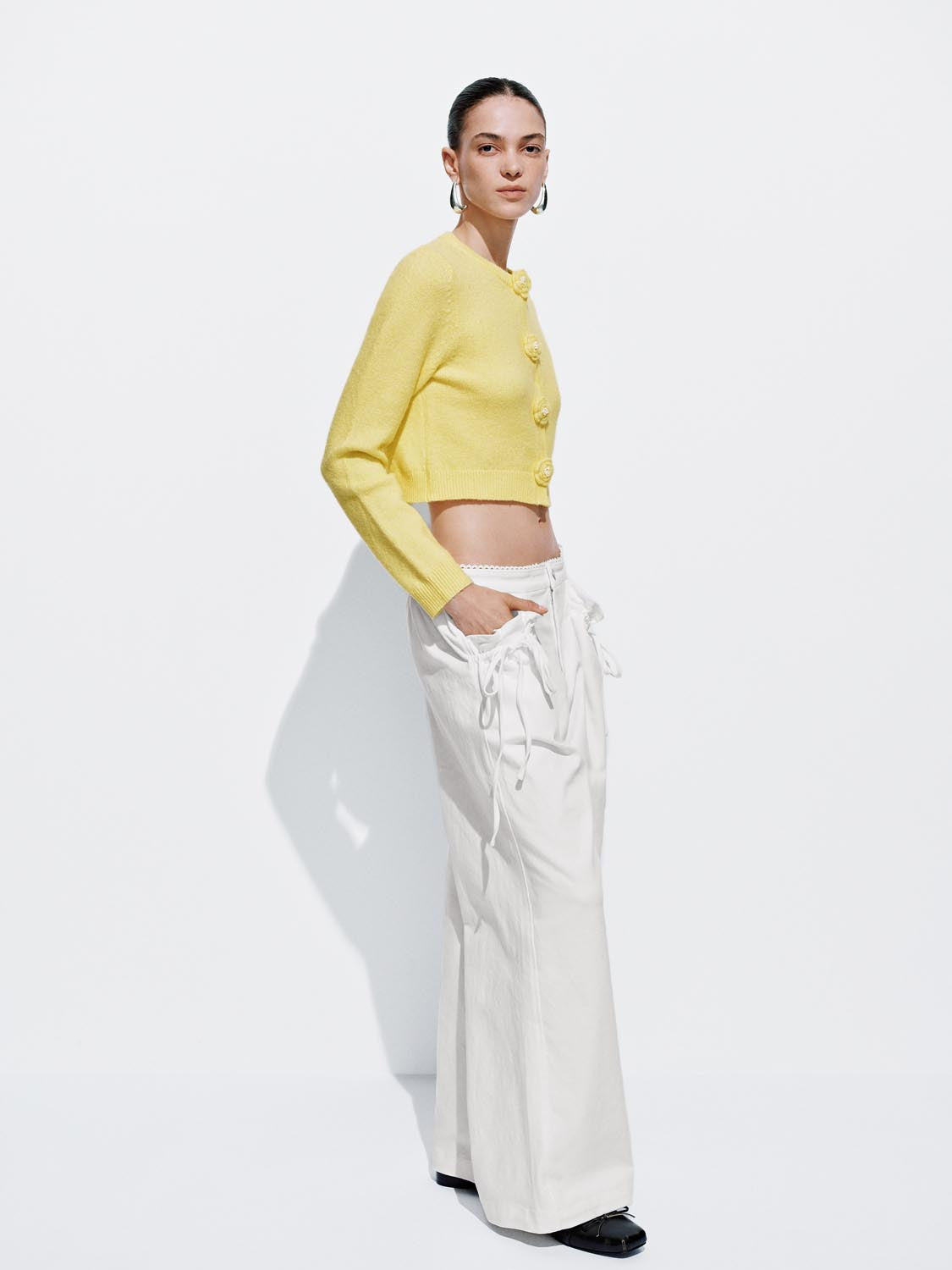 Floral Button Knitted Cardigans