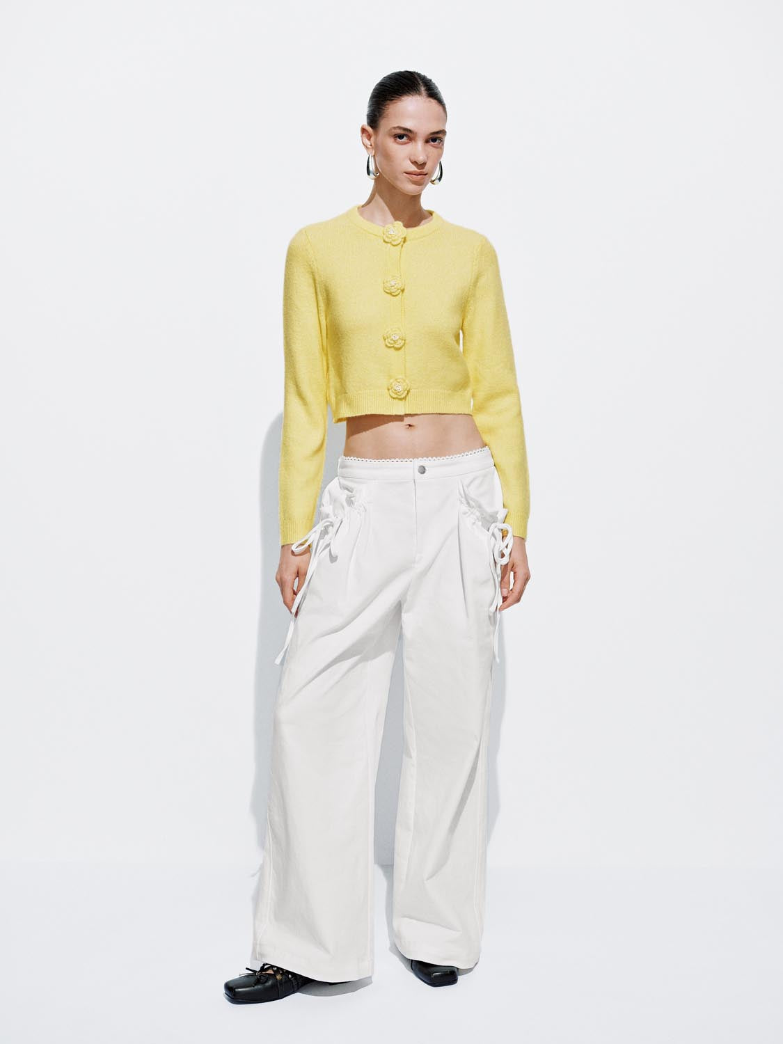 Floral Button Knitted Cardigans