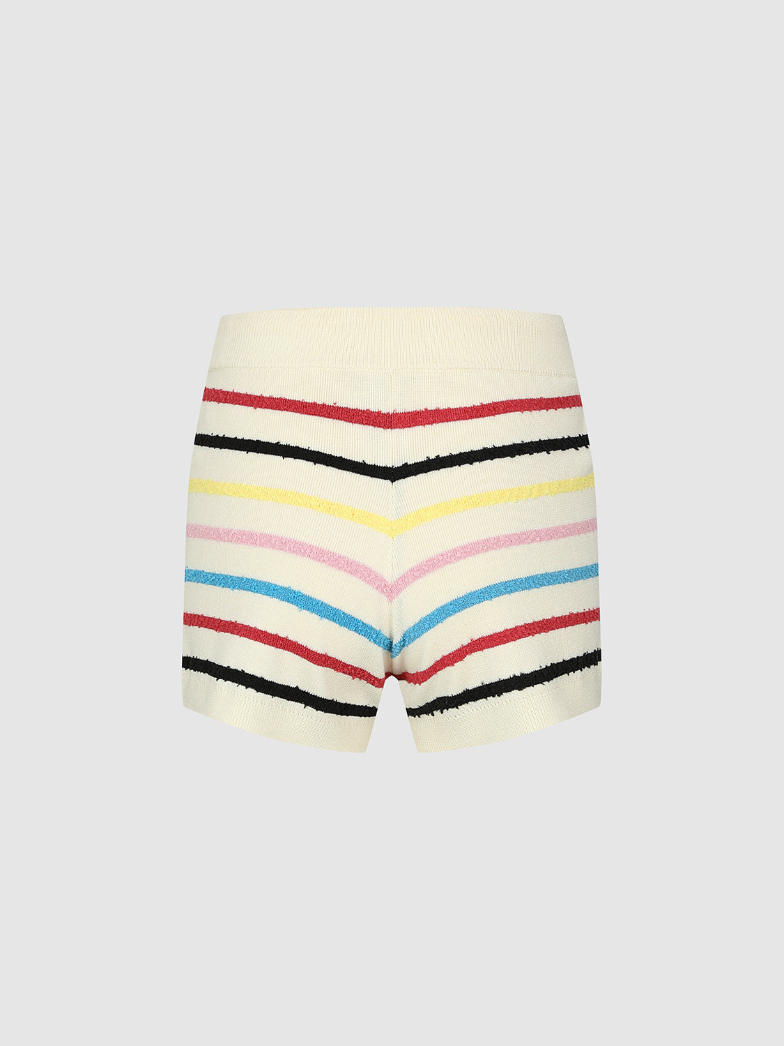 Pull On Striped Knitted Shorts