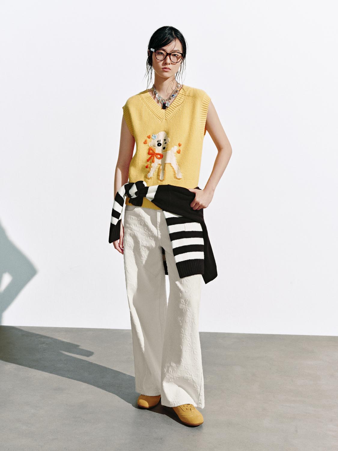 Doggy Cap Sleeve Knitted T-Shirts