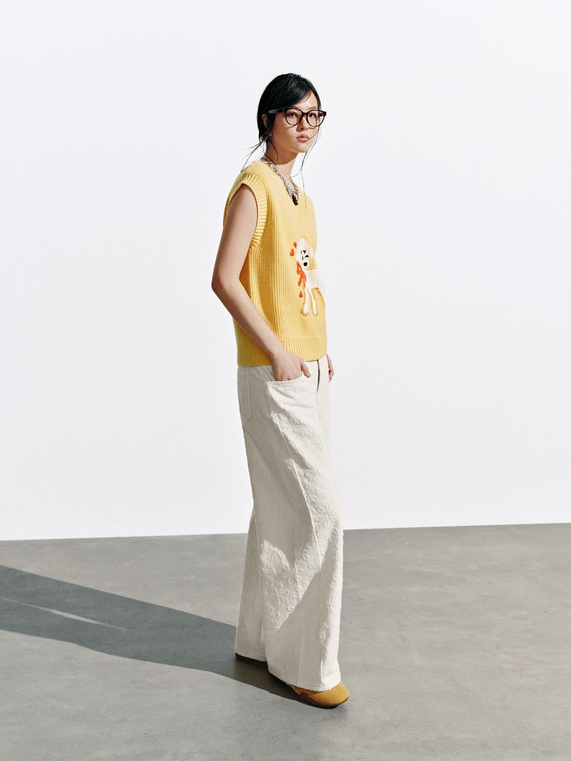 Doggy Cap Sleeve Knitted T-Shirts