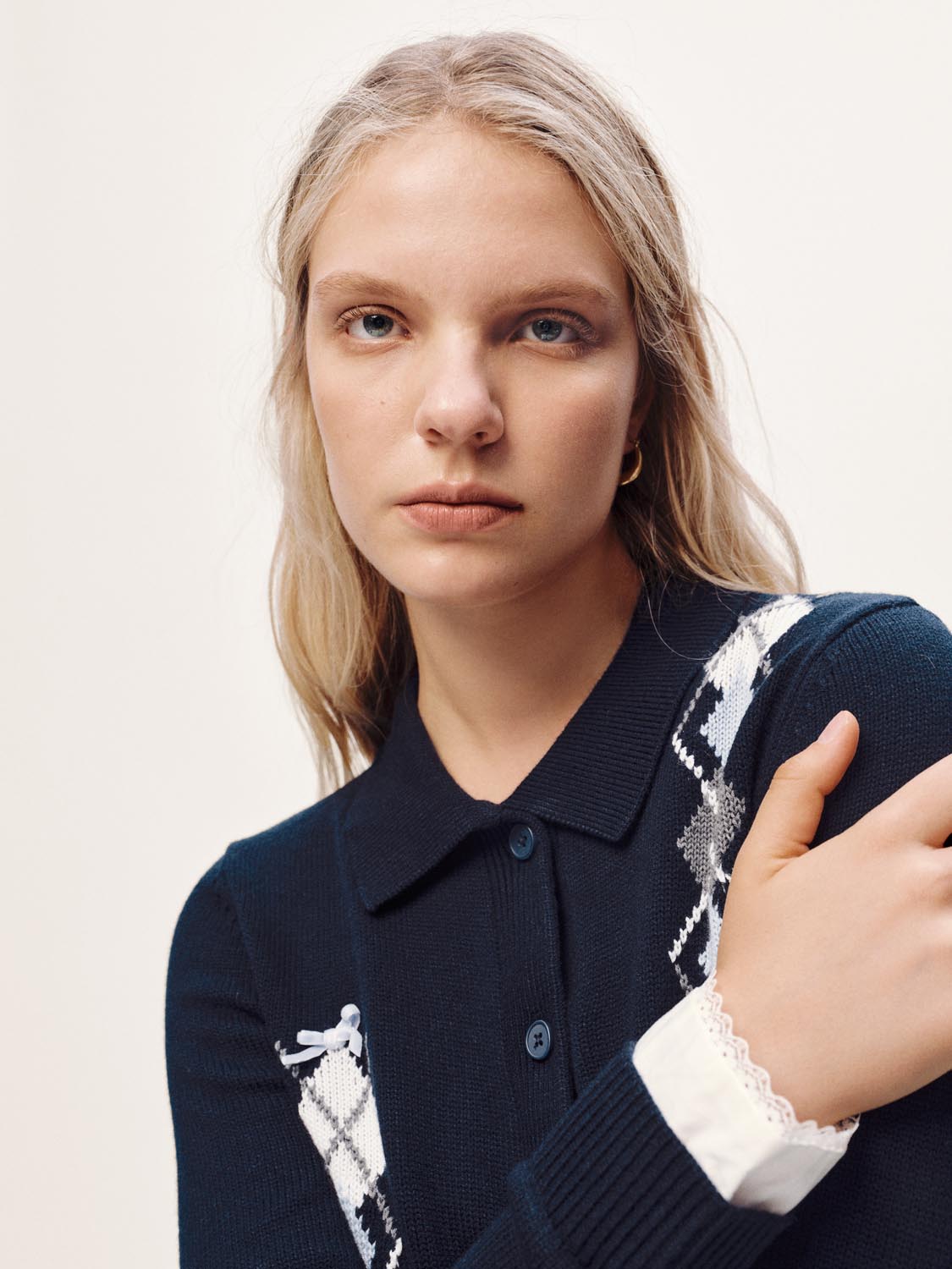 2 In 1 Asymmetric Argyle Knitted Cardigans