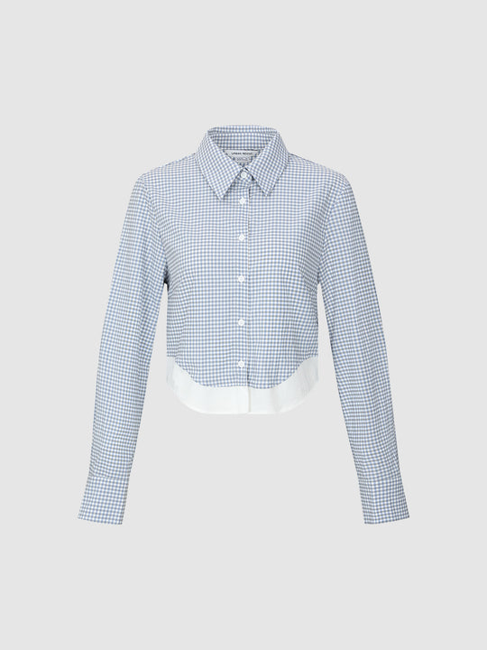Gingham 2 In 1 Straight Shirt