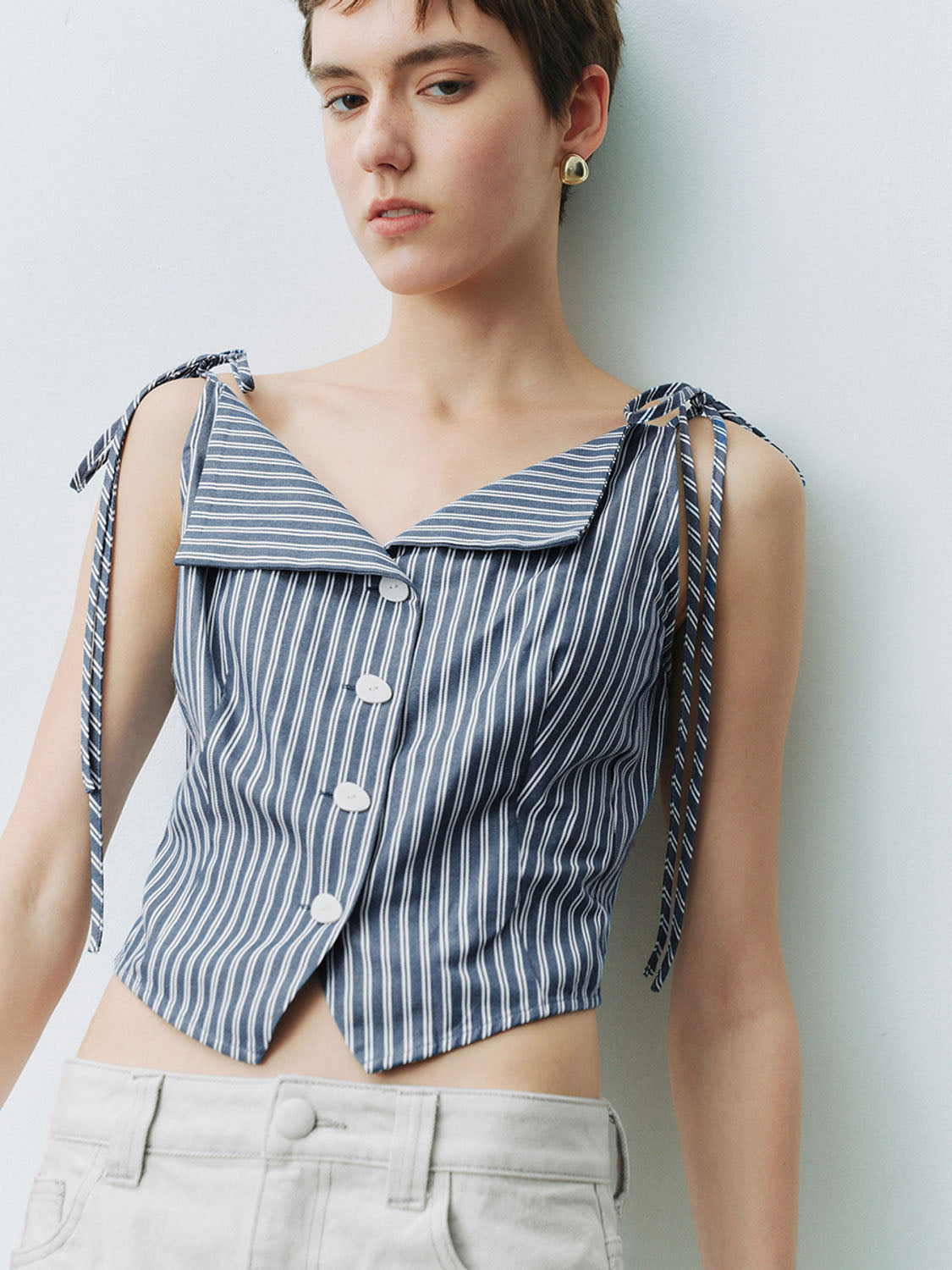 Striped Cami Sleeveless Shirts