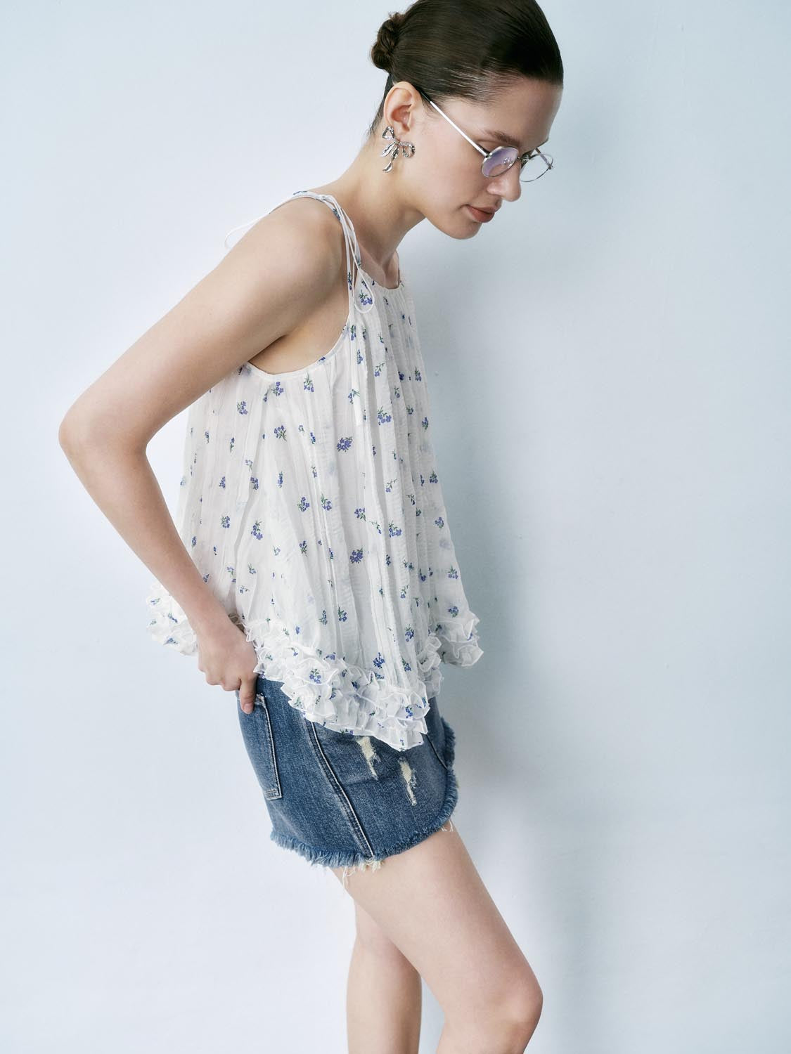 Loose Floral Cami Tops