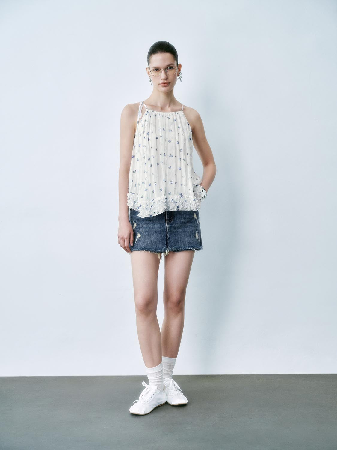 Loose Floral Cami Tops