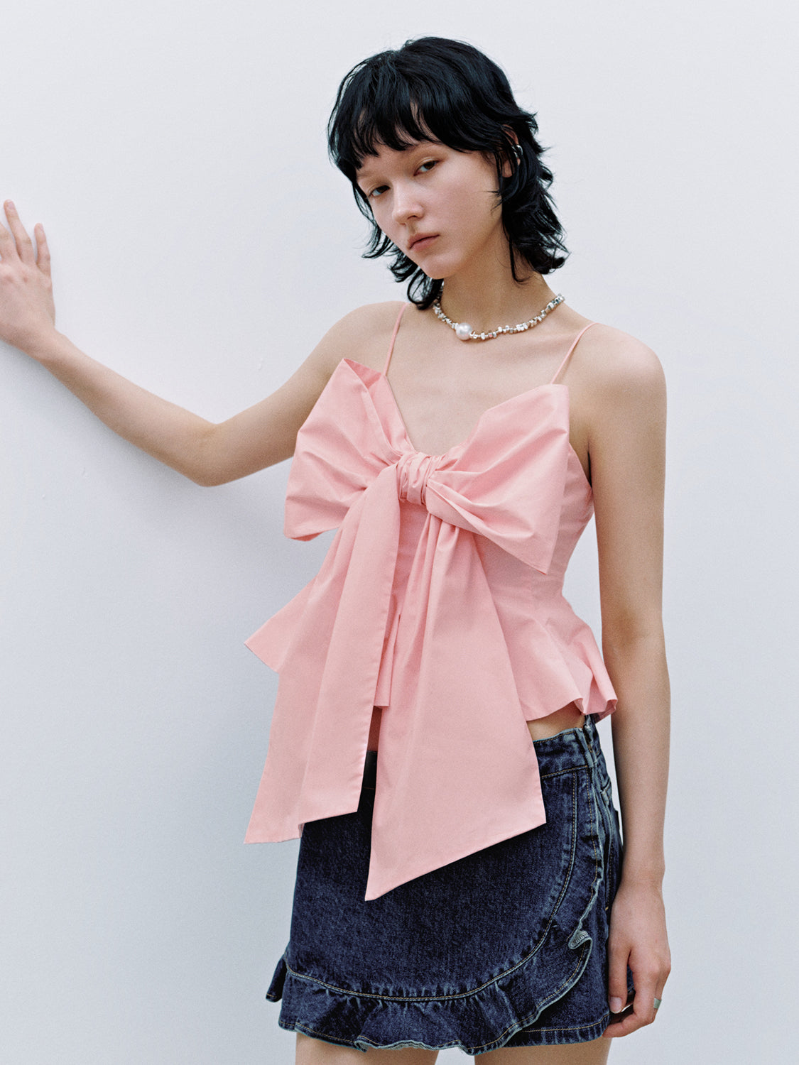 Bow Decor Cami Tops