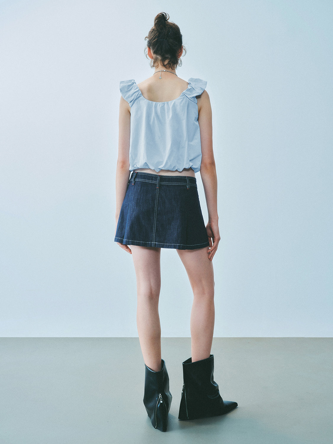Cropped Wide Strap Tops