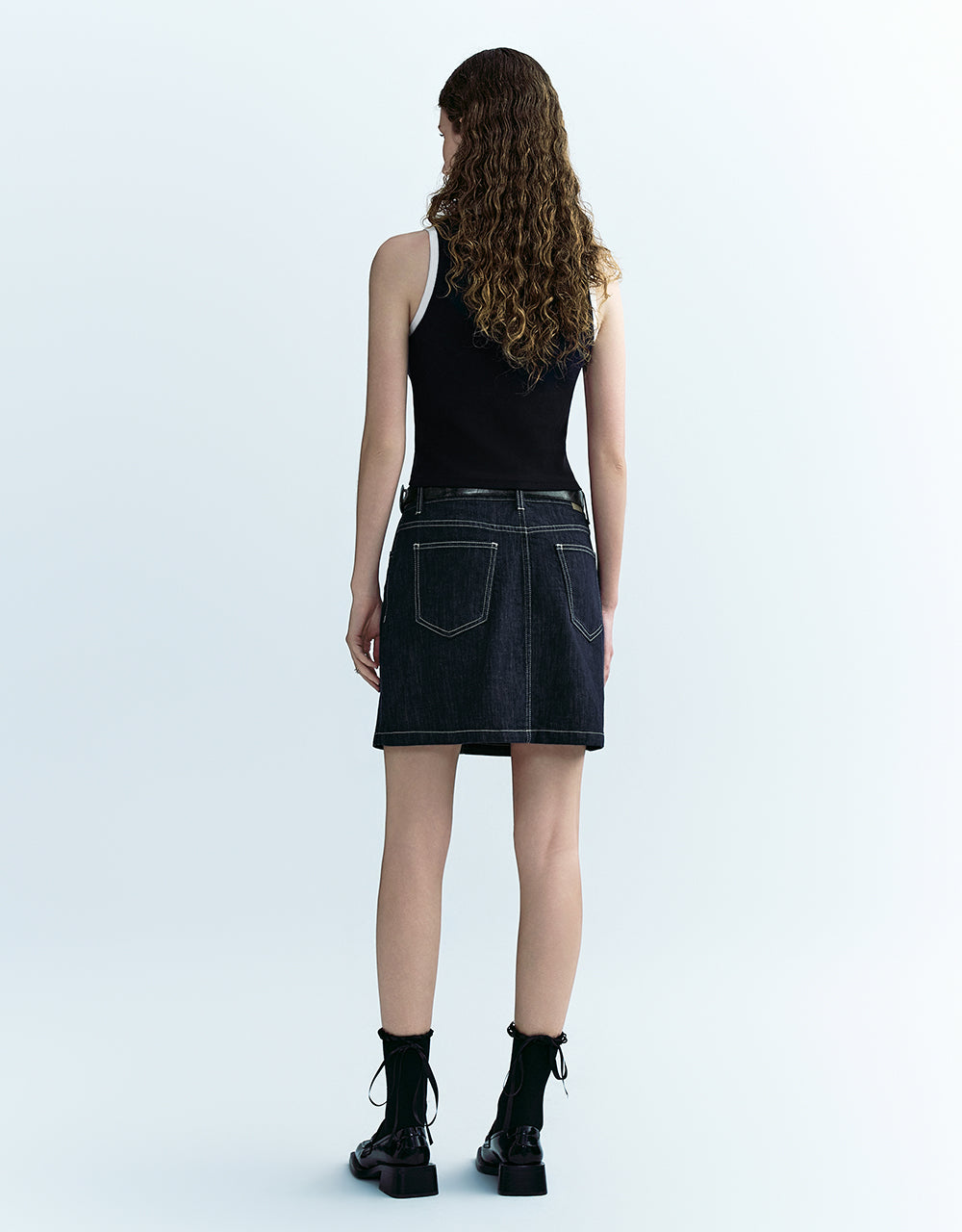 Sleeveless Skinny Polo Shirt