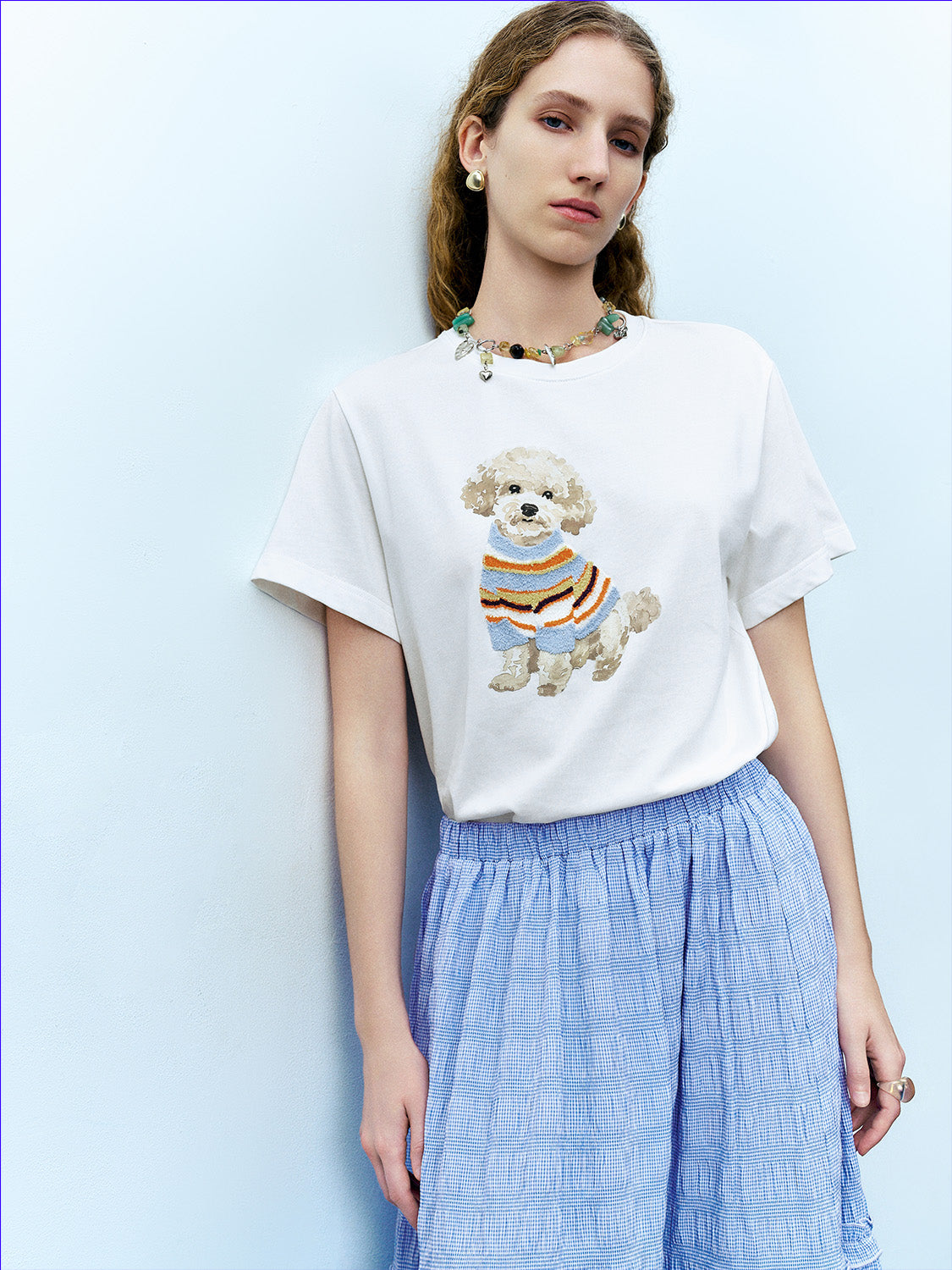 Puppy Printed Crew Neck T-Shirt