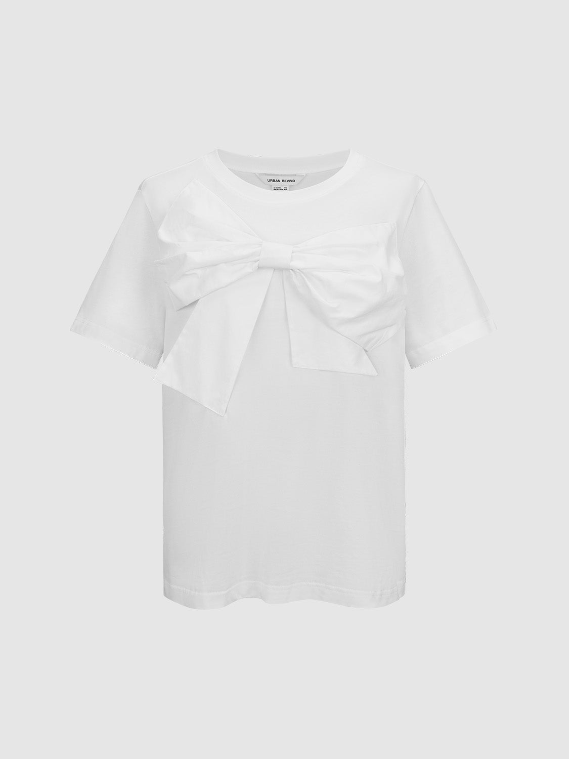 Bow Tie Décor Crew Neck T-Shirt