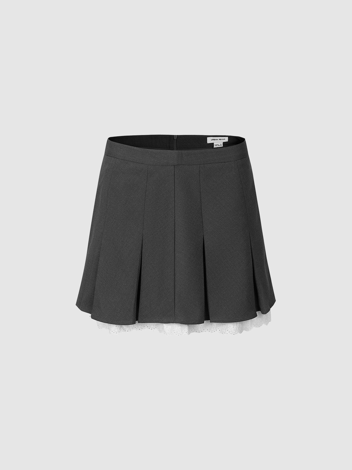 Pleated Mini A-Line Skirt