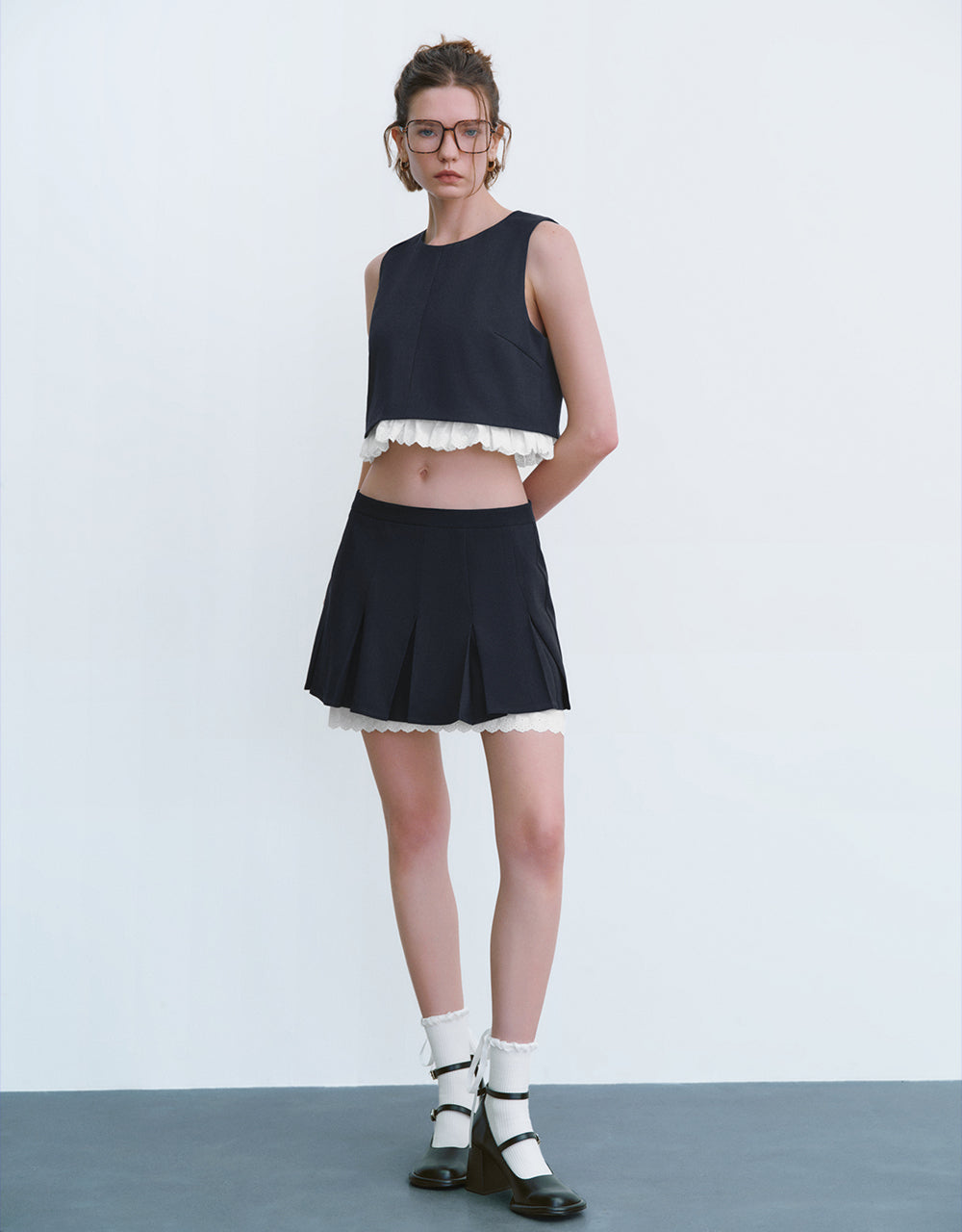 Two Toned Mini A-Line Skirt