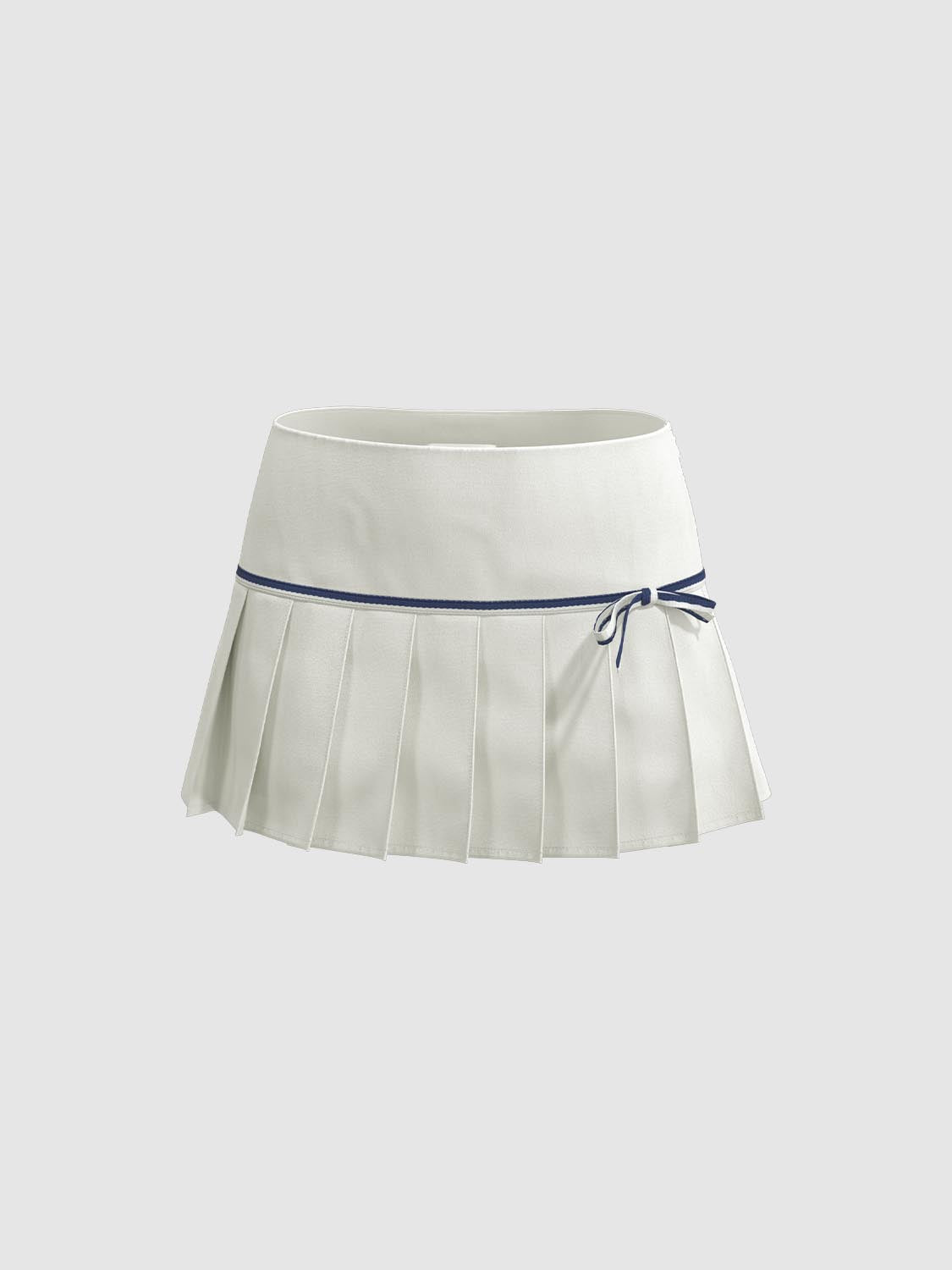 Pleated A-Line Mini Skirts