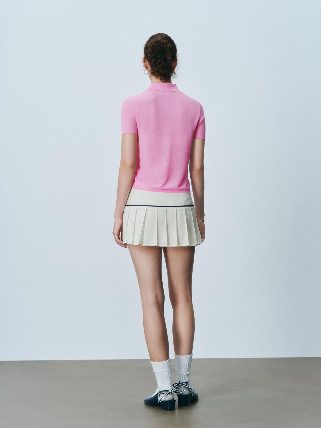 Pleated A-Line Mini Skirts