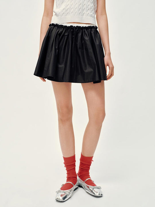 Contrast Frill A-Line Mini Skirts
