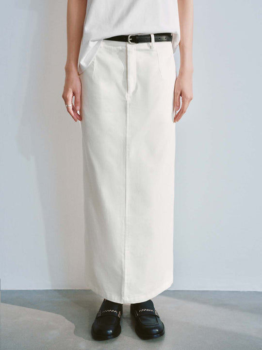 Belted Straight Midi Skirts