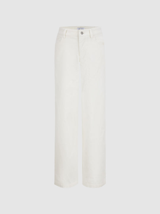 Straight Wide-Leg Pants